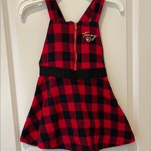 Tommy Hilfiger Red and Black Plaid Kids Dress